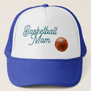 Camionero Gorra de Mamá de Baloncesto Azul y Blanco