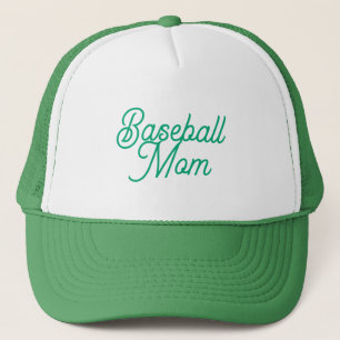 Camionero Gorra de Mamá de Béisbol Verde y Blanco