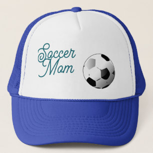 Camionero Gorra de Mamá de Fútbol Azul y Blanco