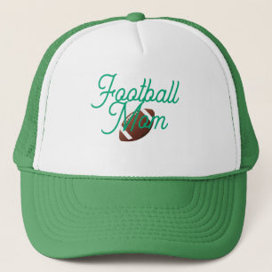 Camionero Gorra de Mamá de Fútbol Verde y Blanco