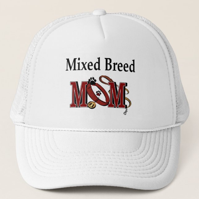 Camionero Gorra de mamá de perro de raza mixta (Anverso)