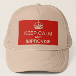 Camionero Gorra de Mantén la calma e improvisa