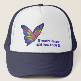 Camionero Gorra de mariposa - Gorra feliz