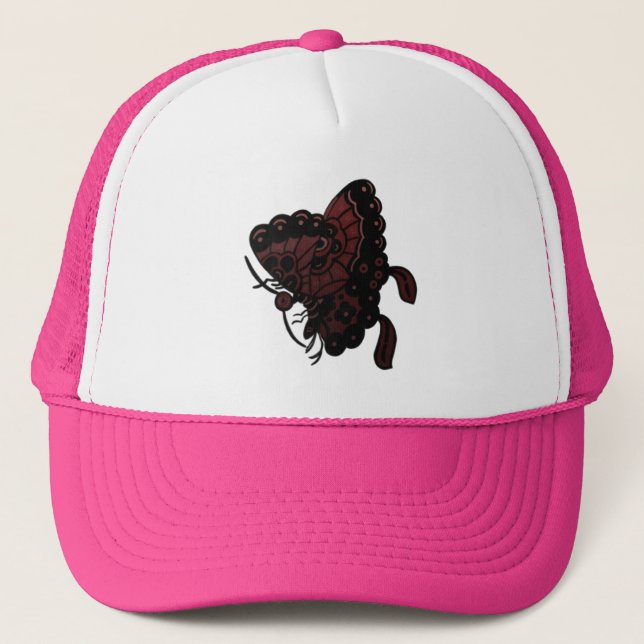 Camionero Gorra de mariposa morada (Anverso)