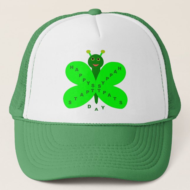 Camionero Gorra de mariposas en el Día de Saint Patricks (Anverso)