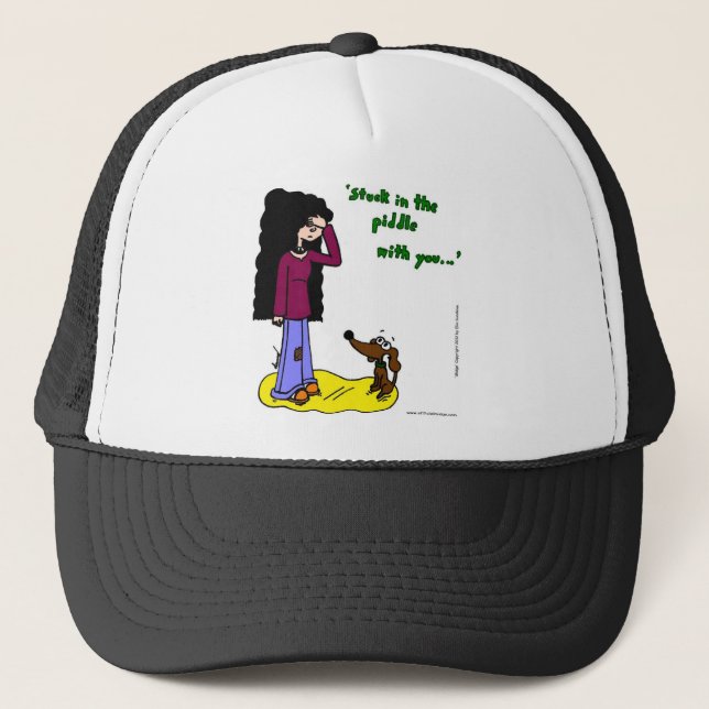Camionero Gorra De Midge "Atrapado En El Piddle Contigo" (Anverso)