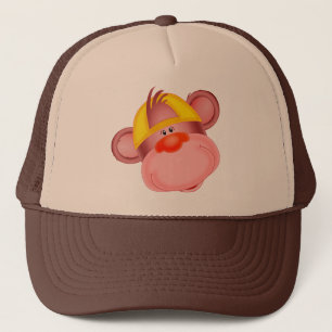 Camionero gorra de mono de dibujos animados