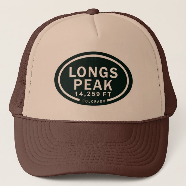Camionero Gorra de Montaña Longs Peak 14,259 FT CO (Anverso)