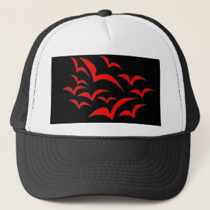 Camionero Gorra de niños de la nube de murciélagos rojos