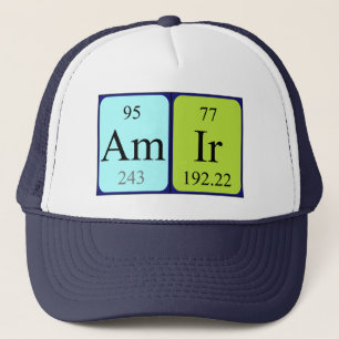 Camionero gorra de nombre de tabla periódica Amir