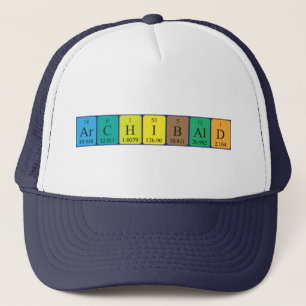 Camionero Gorra de nombre de tabla periódica Archibald