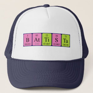 Camionero Gorra de nombre de tabla periódica Battista