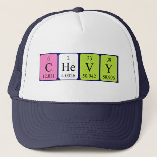 Camionero Gorra de nombre de tabla periódica Chevy