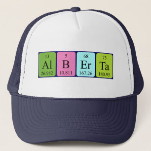 Camionero Gorra de nombre de tabla periódica de Alberta