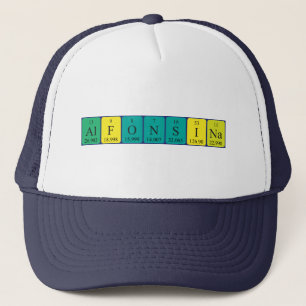 Camionero Gorra de nombre de tabla periódica de Alfonsina
