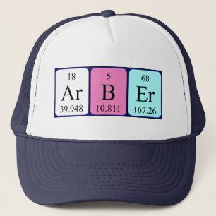 Camionero Gorra de nombre de tabla periódica de Arbër