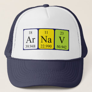 Camionero Gorra de nombre de tabla periódica de Arnav