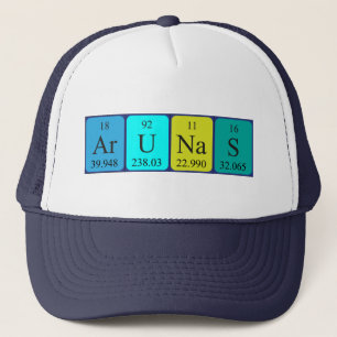 Camionero Gorra de nombre de tabla periódica de Arunas