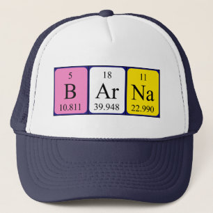 Camionero Gorra de nombre de tabla periódica de Barna