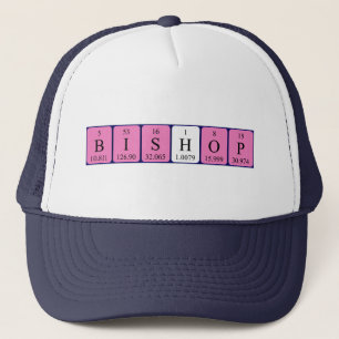 Camionero Gorra de nombre de tabla periódica de Bishop