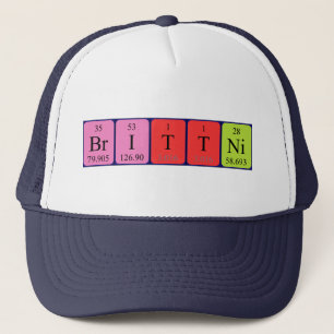 Camionero Gorra de nombre de tabla periódica de Bretaña