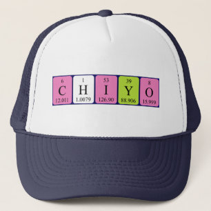 Camionero Gorra de nombre de tabla periódica de Chiyo