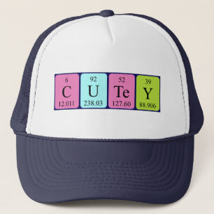 Camionero Gorra de nombre de tabla periódica de cliente