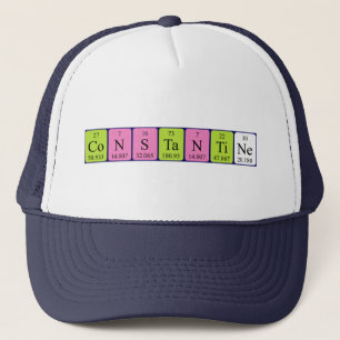 Camionero Gorra de nombre de tabla periódica de Constantina