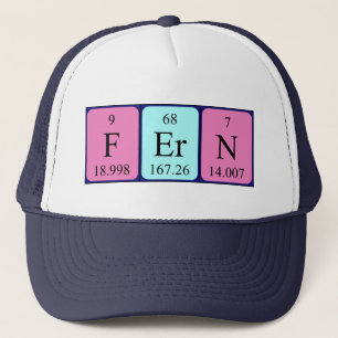 Camionero Gorra de nombre de tabla periódica de fern