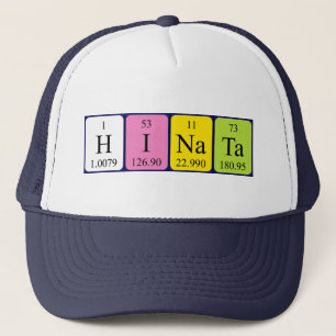 Camionero gorra de nombre de tabla periódica de Hinata