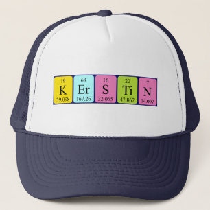 Camionero Gorra de nombre de tabla periódica de Kerstin