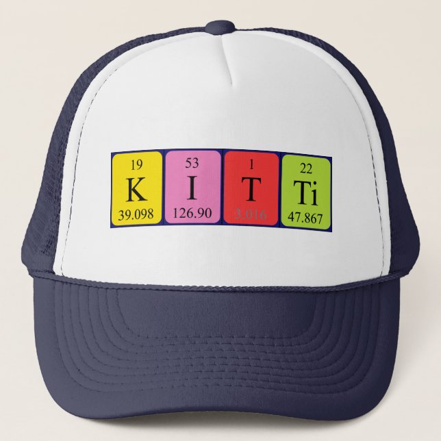 Camionero Gorra de nombre de tabla periódica de Kitti (Anverso)