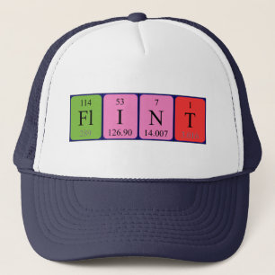 Camionero Gorra de nombre de tabla periódica de línea
