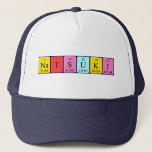 Camionero Gorra de nombre de tabla periódica de Natsuki