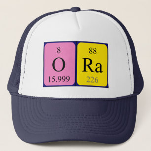 Camionero Gorra de nombre de tabla periódica de Ora