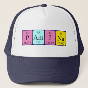 Camionero Gorra de nombre de tabla periódica de Pamina