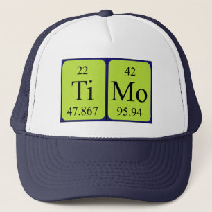 Camionero Gorra de nombre de tabla periódica de Timo