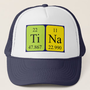 Camionero Gorra de nombre de tabla periódica de Tina