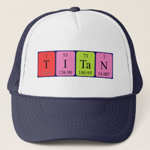 Camionero Gorra de nombre de tabla periódica de Titan