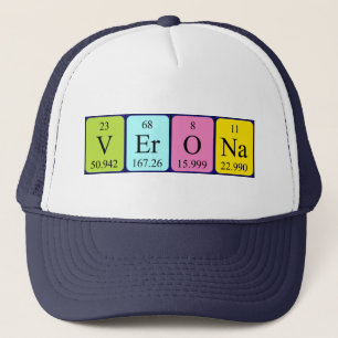 Camionero Gorra de nombre de tabla periódica de Verona