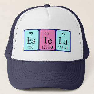 Camionero Gorra de nombre de tabla periódica Estela