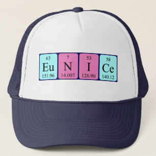 Camionero Gorra de nombre de tabla periódica Eunice