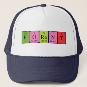 Camionero Gorra de nombre de tabla periódica Florent