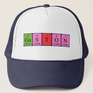 Camionero Gorra de nombre de tabla periódica Gaston