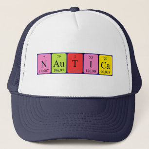 Camionero Gorra de nombre de tabla periódica Nautica