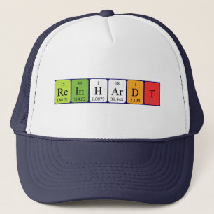 Camionero gorra de nombre de tabla periódica Reinhardt