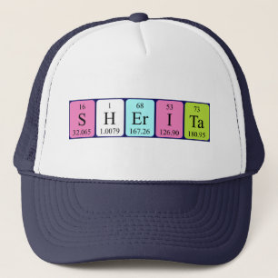 Camionero Gorra de nombre de tabla periódica Sherita