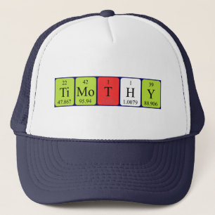 Camionero Gorra de nombre de tabla periódica Timothy