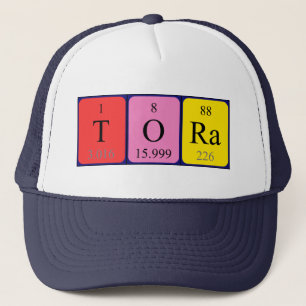 Camionero gorra de nombre de tabla periódica Tora
