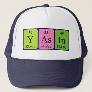 Camionero Gorra de nombre de tabla periódica Yasin